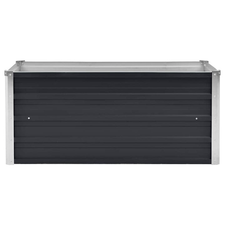 hævet plantekasse 100x40x45 cm galvaniseret stål antracitgrå