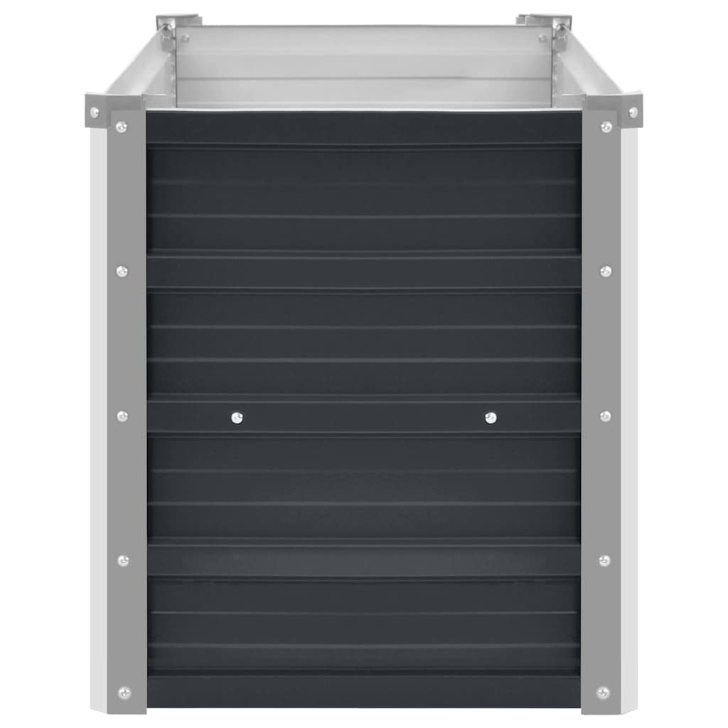 hævet plantekasse 100x40x45 cm galvaniseret stål antracitgrå