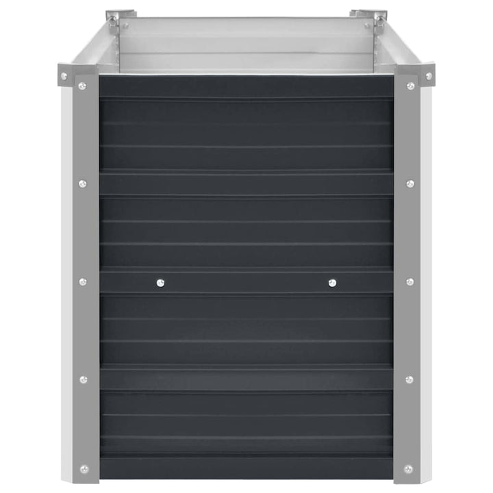 hævet plantekasse 100x40x45 cm galvaniseret stål antracitgrå