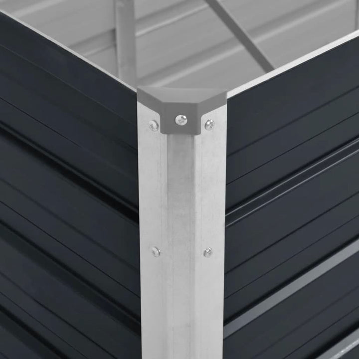 hævet plantekasse 100x40x45 cm galvaniseret stål antracitgrå