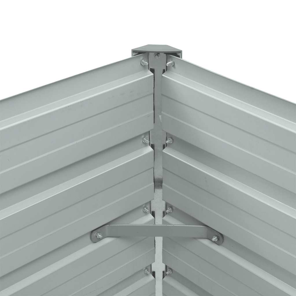 hævet plantekasse 100x40x45 cm galvaniseret stål antracitgrå