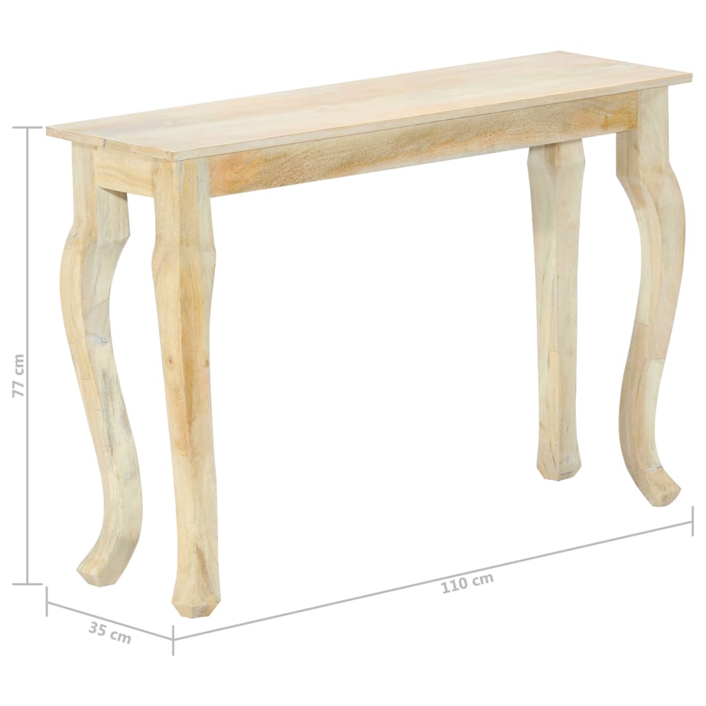konsolbord 110x35x77 cm massivt mangotræ