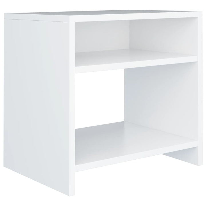 sengebord 40x30x40 cm konstrueret træ hvid