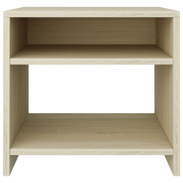 sengeborde 2 stk. 40x30x40 cm konstrueret træ Sonoma-eg