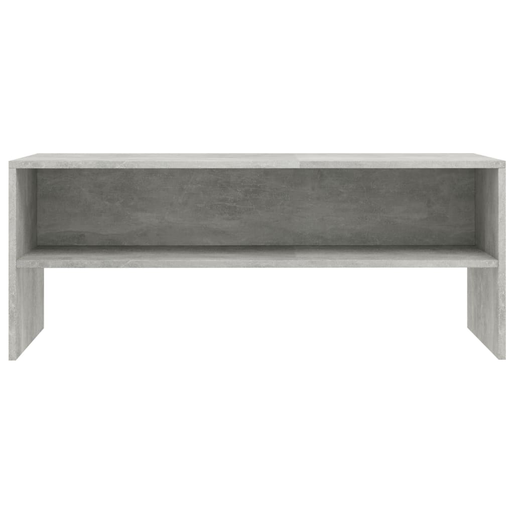 tv-bord 100x40x40 cm konstrueret træ betongrå