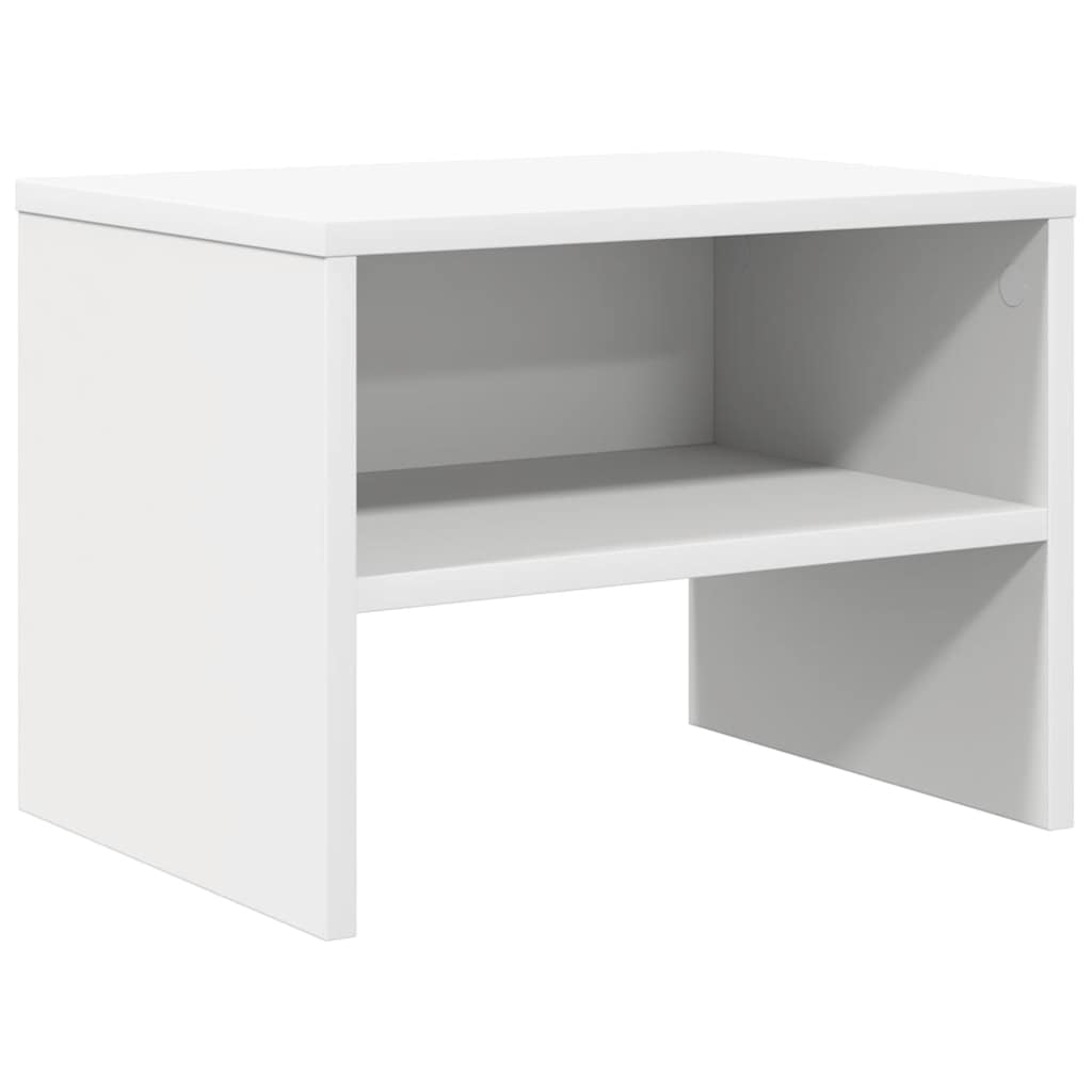 sengebord 40x30x30 cm konstrueret træ hvid