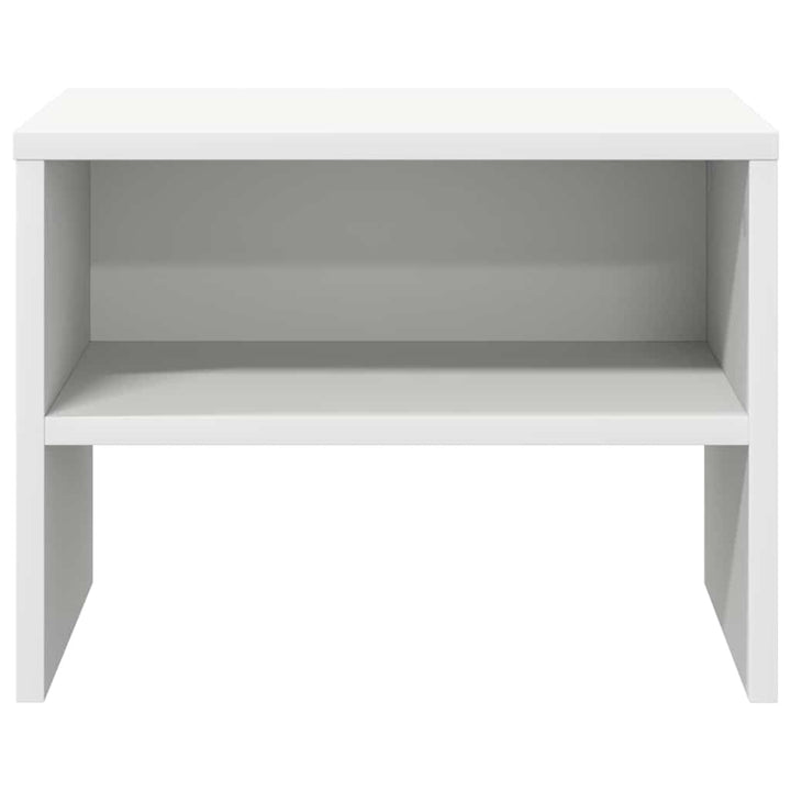 sengebord 40x30x30 cm konstrueret træ hvid