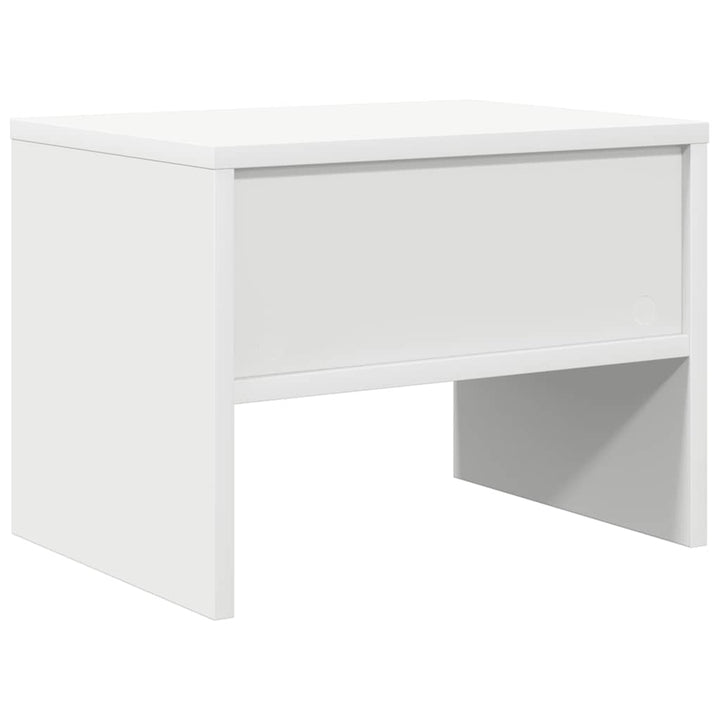 sengebord 40x30x30 cm konstrueret træ hvid
