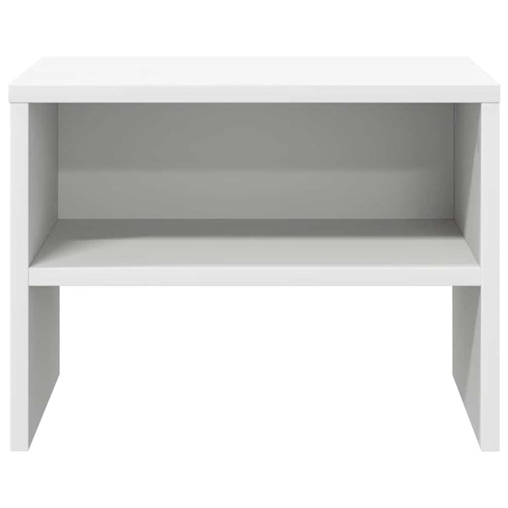 sengeborde 2 stk. 40x30x30 cm konstrueret træ hvid