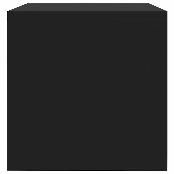 sengeborde 2 stk. 40x30x30 cm konstrueret træ Sort
