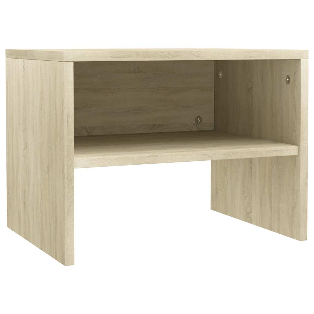 sengeborde 2 stk. 40x30x30 cm konstrueret træ Sonoma-eg