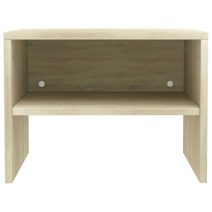 sengeborde 2 stk. 40x30x30 cm konstrueret træ Sonoma-eg