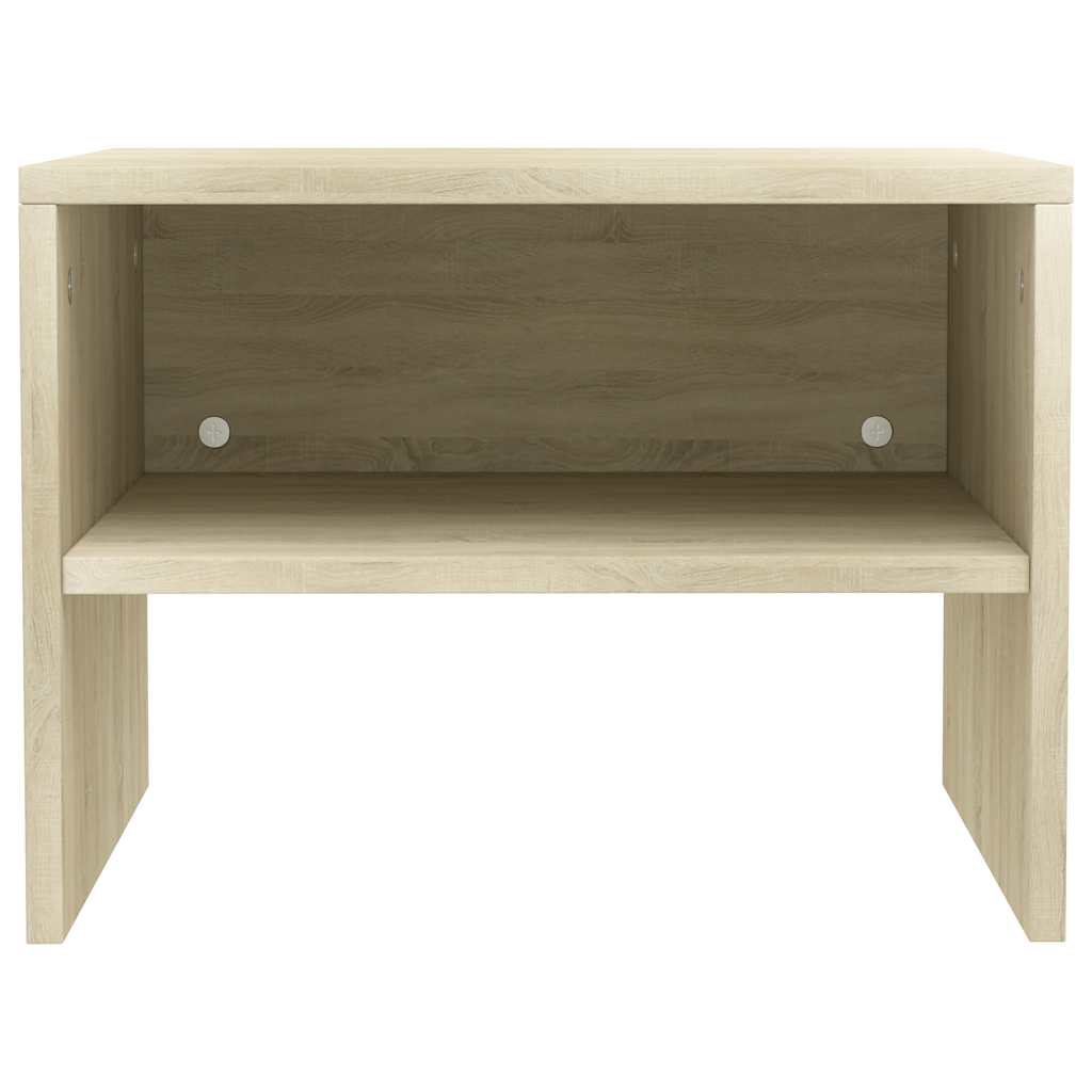 sengeborde 2 stk. 40x30x30 cm konstrueret træ Sonoma-eg