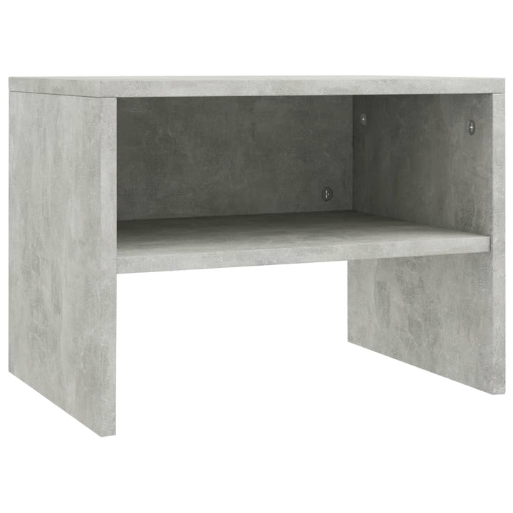 sengeborde 2 stk. 40x30x30 cm konstrueret træ Betongrå