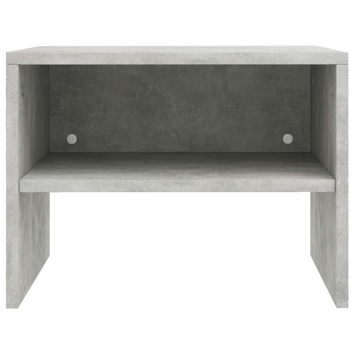 sengeborde 2 stk. 40x30x30 cm konstrueret træ Betongrå