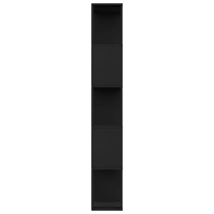 bogreol/rumdeler 80x24x159 cm konstrueret træ sort