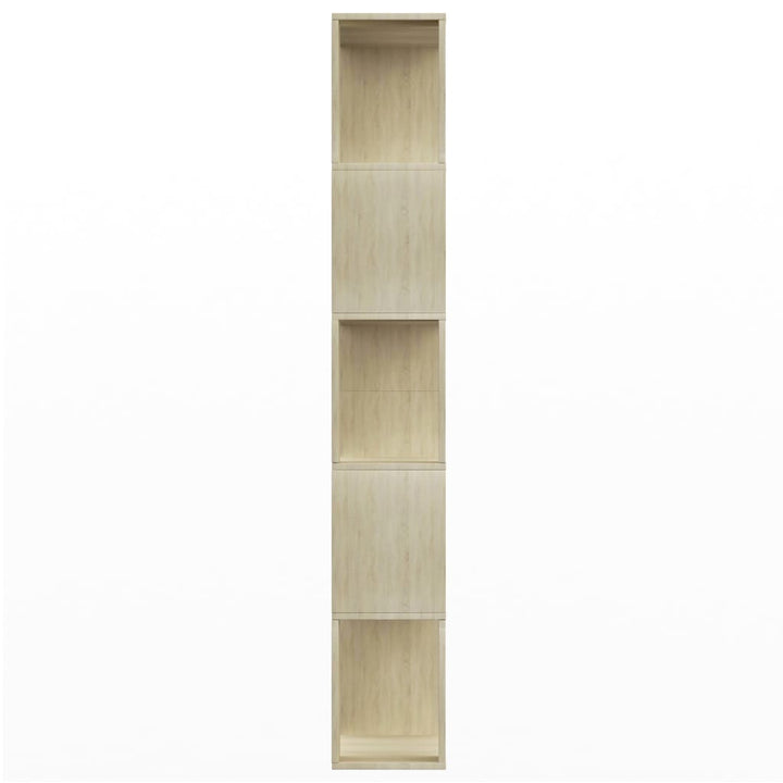 bogreol/rumdeler 80x24x159 cm konstrueret træ sonoma-eg