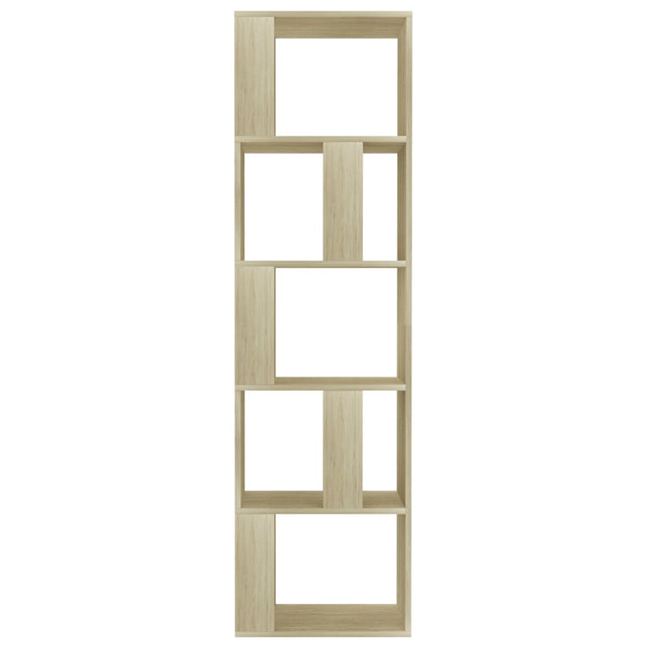 bogreol/rumdeler 45x24x159 cm konstrueret træ sonoma-eg