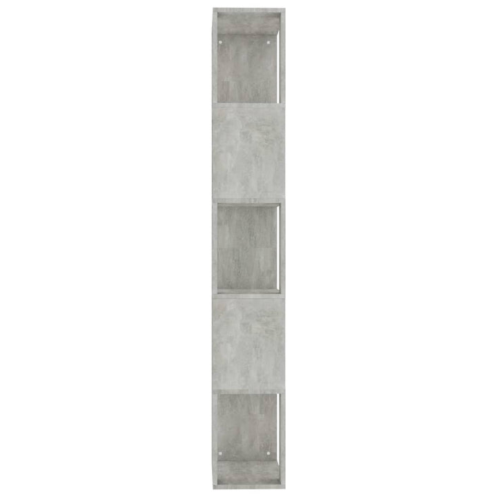bogreol/rumdeler 45x24x159 cm konstrueret træ betongrå