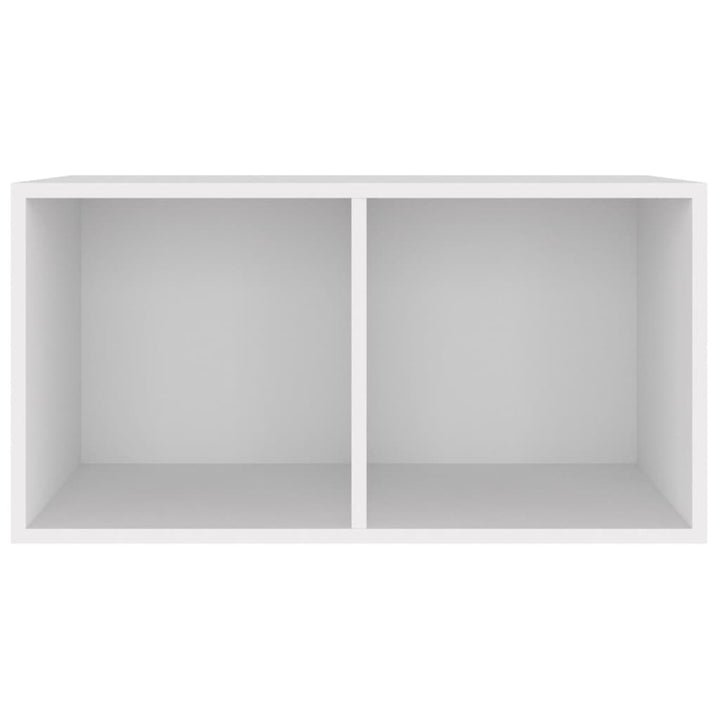opbevaringsreol til lp'er 71x34x36 cm konstrueret træ hvid