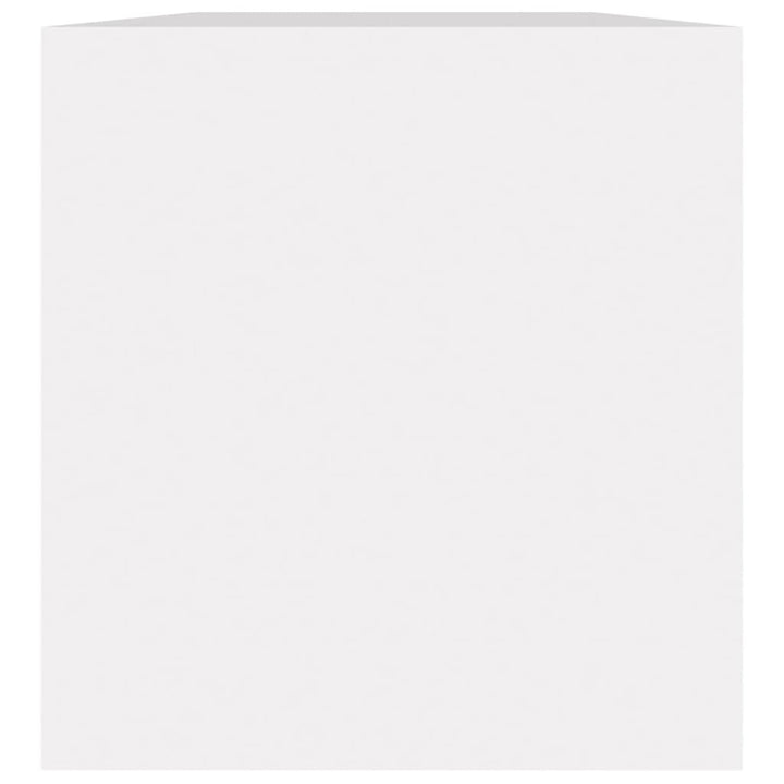 opbevaringsreol til lp'er 71x34x36 cm konstrueret træ hvid
