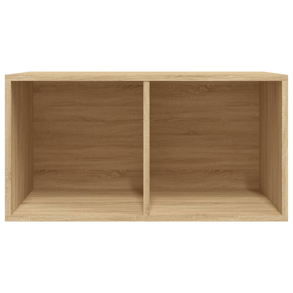 opbevaringsreol til lp'er 71x34x36 cm konstrueret træ sonoma-eg