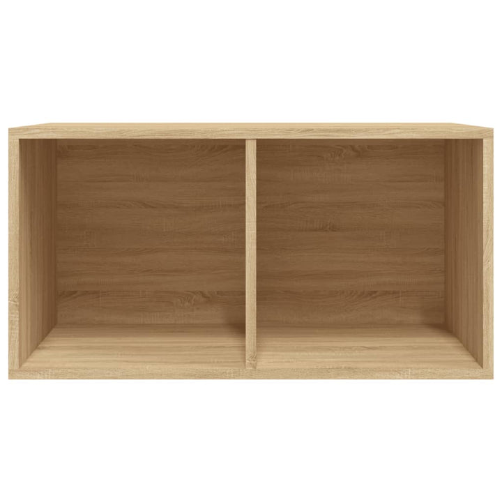 opbevaringsreol til lp'er 71x34x36 cm konstrueret træ sonoma-eg