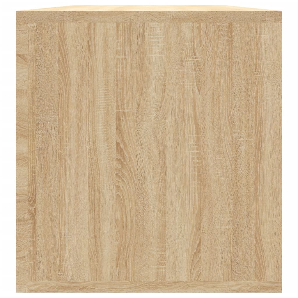 opbevaringsreol til lp'er 71x34x36 cm konstrueret træ sonoma-eg