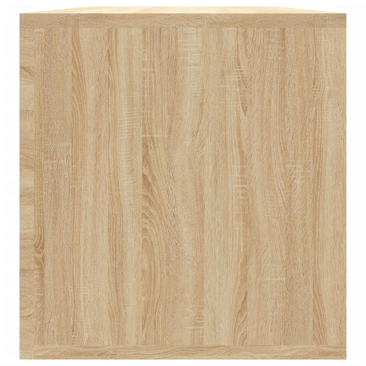 opbevaringsreol til lp'er 71x34x36 cm konstrueret træ sonoma-eg