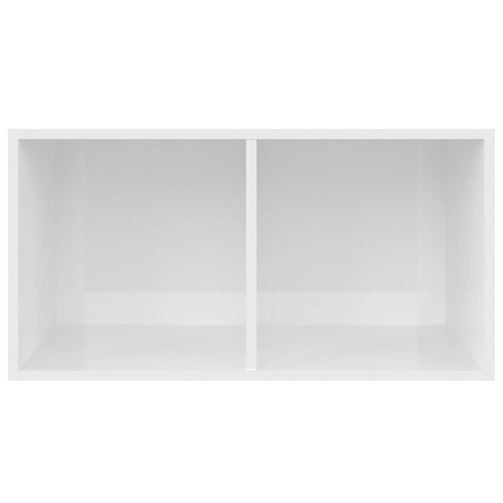 reol til lp'er 71x34x36 cm konstrueret træ hvid højglans