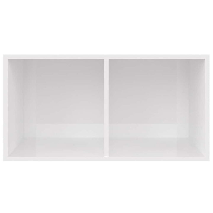reol til lp'er 71x34x36 cm konstrueret træ hvid højglans