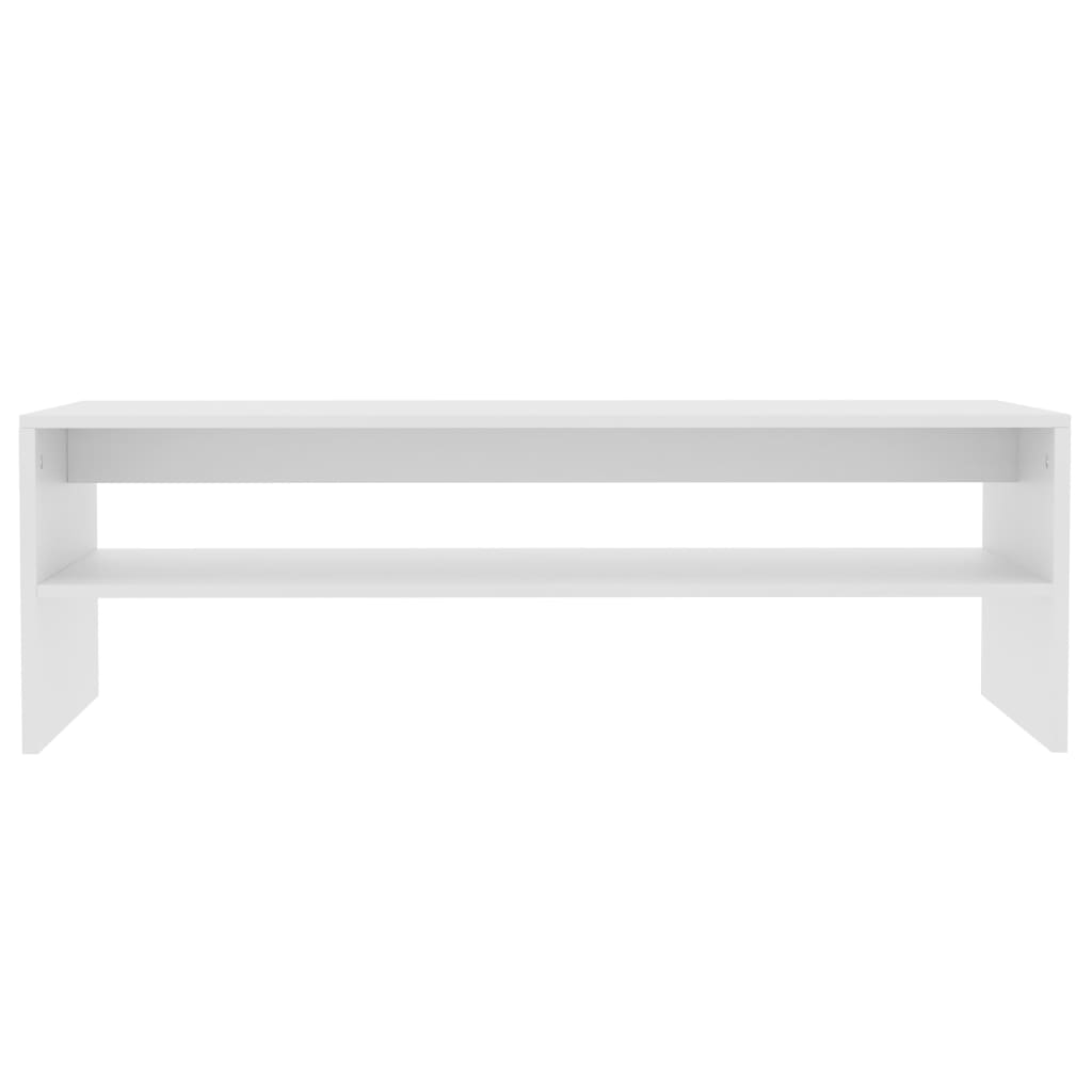 sofabord 100x40x40 cm konstrueret træ hvid