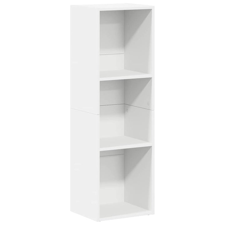 bogreol/tv-bord 36x30x114 cm konstrueret træ hvid