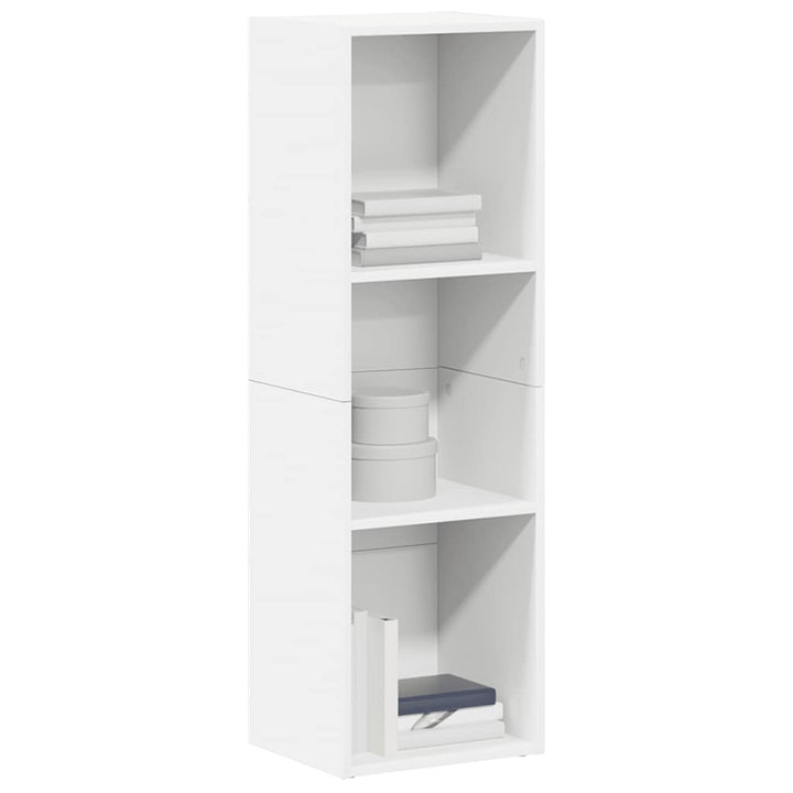 bogreol/tv-bord 36x30x114 cm konstrueret træ hvid