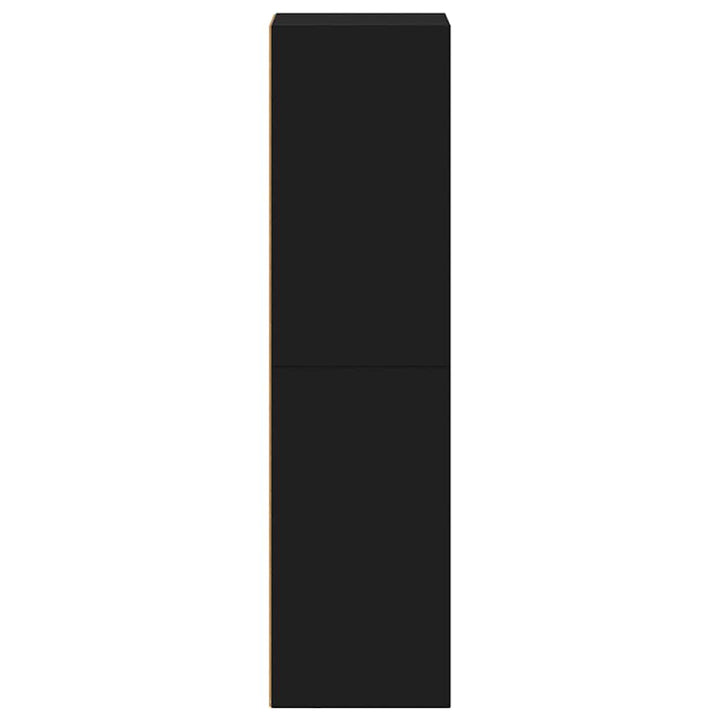 bogreol/tv-bord 36x30x114 cm konstrueret træ sort