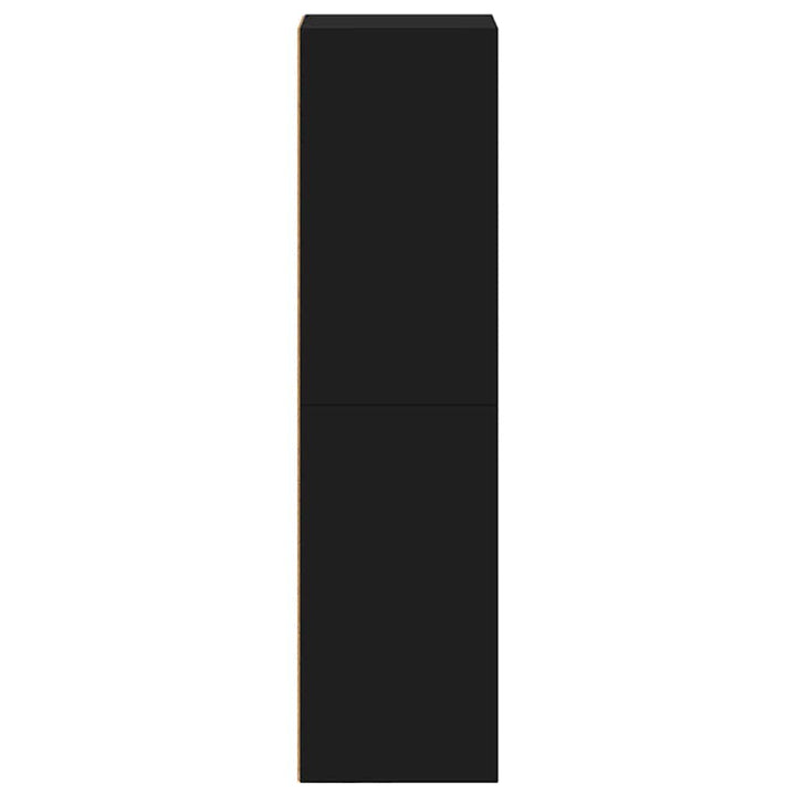 bogreol/tv-bord 36x30x114 cm konstrueret træ sort