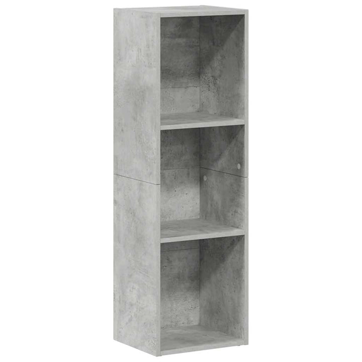 bogreol/tv-bord 36x30x114 cm konstrueret træ betongrå