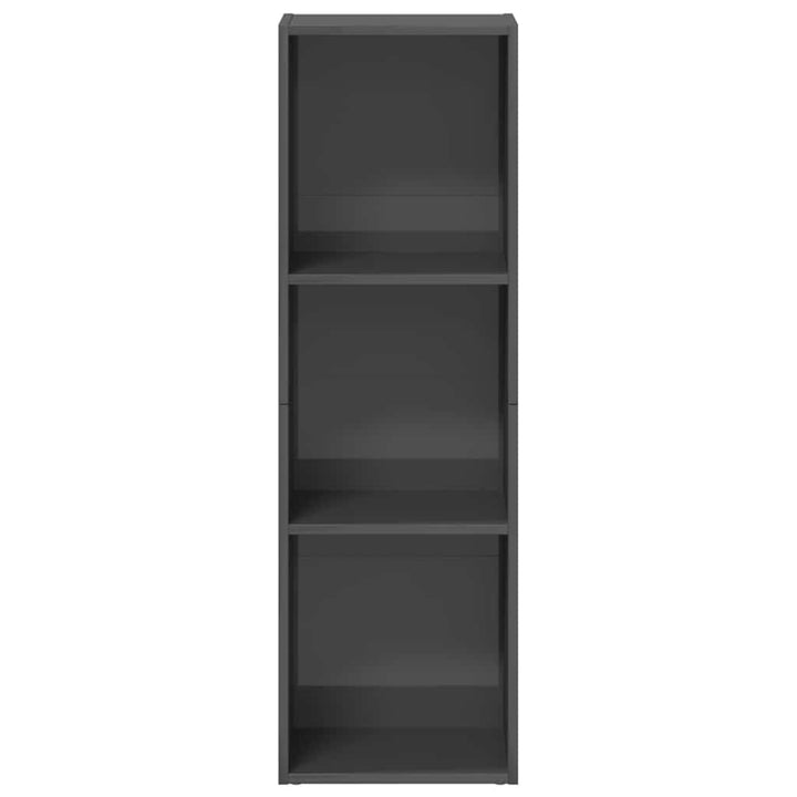 bogreol/tv-bord 36x30x114 cm konstrueret træ grå højglans
