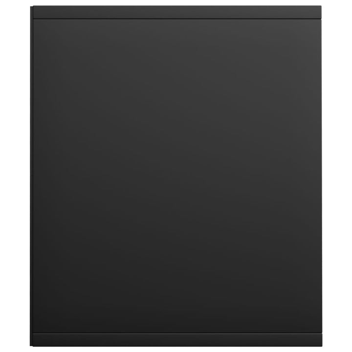 bogreol/tv-bord 36x30x143 cm konstrueret træ sort