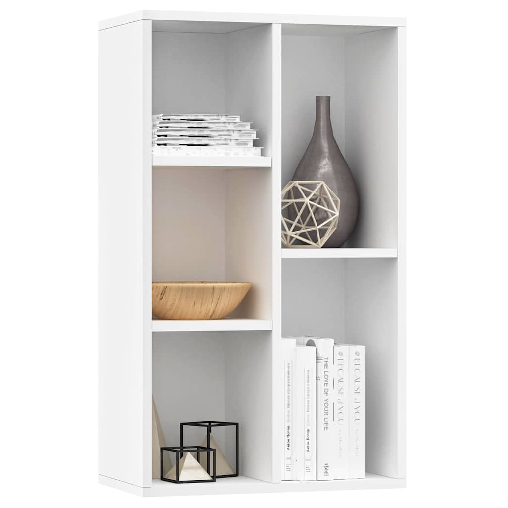 bogreol/skænk 50x25x80 cm konstrueret træ hvid