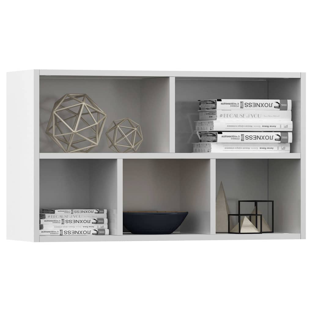 bogreol/skænk 50x25x80 cm konstrueret træ hvid