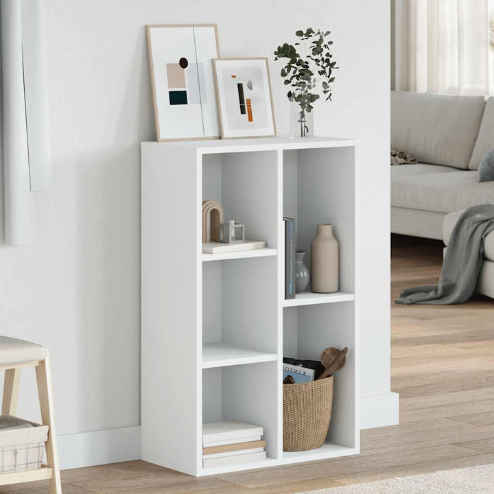 bogreol/skænk 50x25x80 cm konstrueret træ hvid