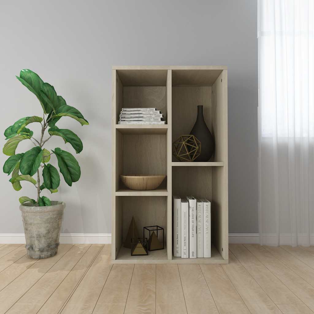 bogreol/skænk 50x25x80 cm konstrueret træ sonoma-eg