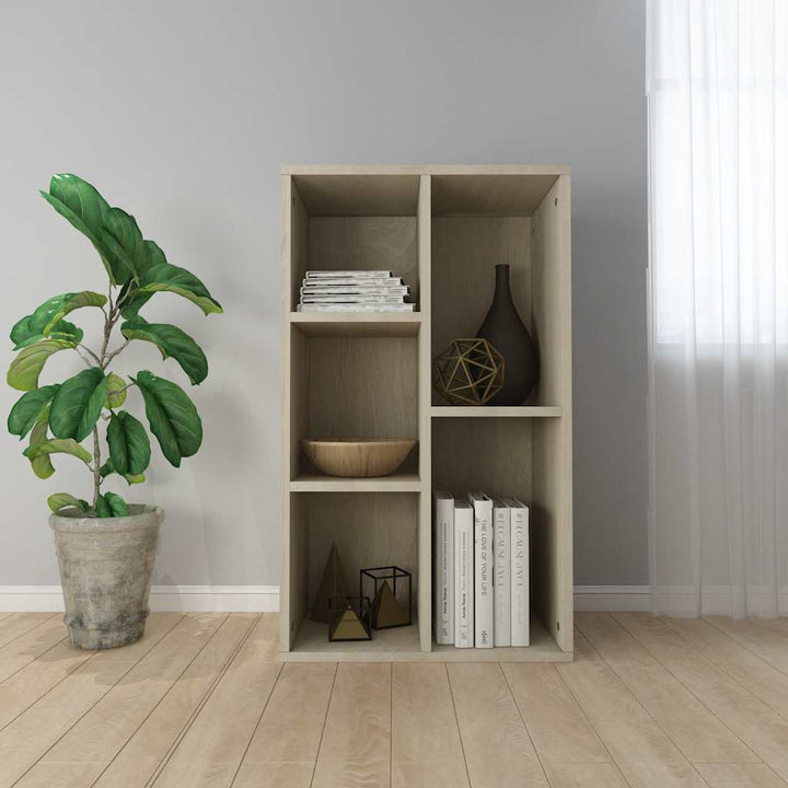 bogreol/skænk 50x25x80 cm konstrueret træ sonoma-eg