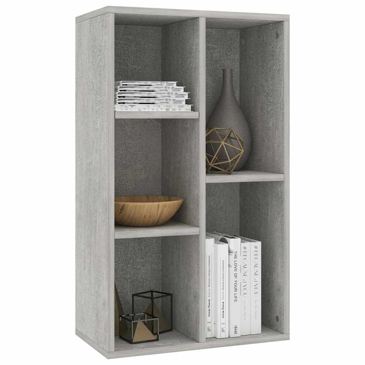 bogreol/skænk 50x25x80 cm konstrueret træ Betongrå