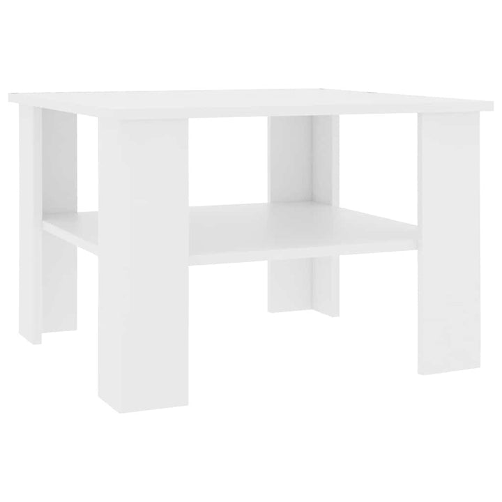 sofabord 60x60x42 cm konstrueret træ hvid