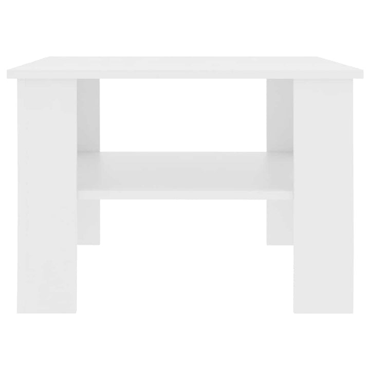 sofabord 60x60x42 cm konstrueret træ hvid