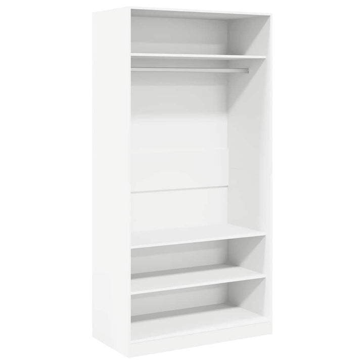 klædeskab 100x50x200 cm konstrueret træ hvid
