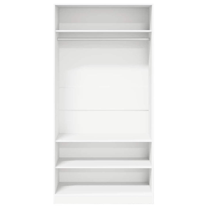 klædeskab 100x50x200 cm konstrueret træ hvid