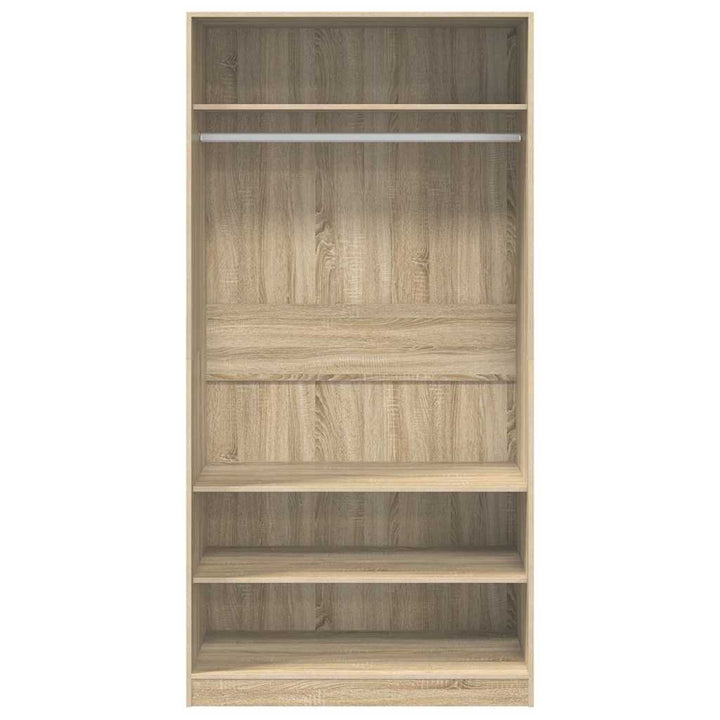 klædeskab 100x50x200 cm konstrueret træ sonoma-eg